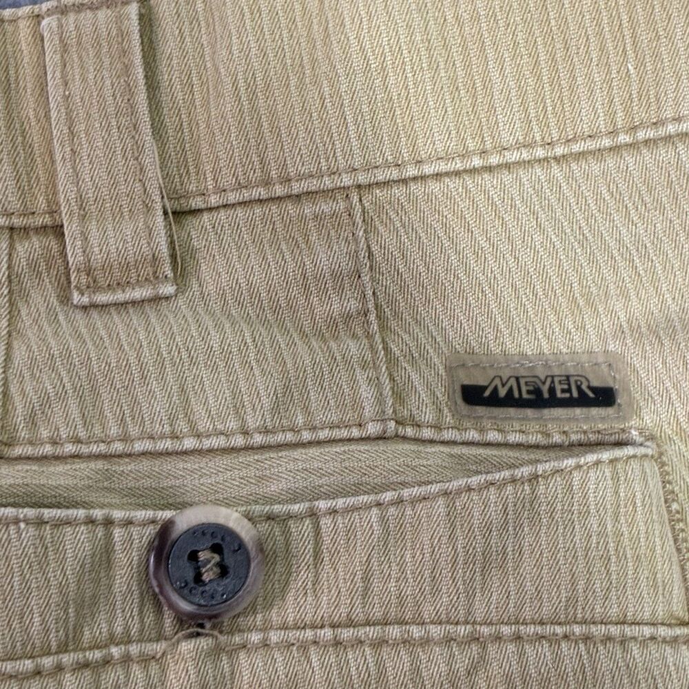 Meyer Comfort Stretch Chino Pants Men’s 38x32 Beige Khaki Non Iron Trousers - Picture 10 of 10